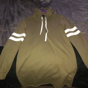 green hooded t-shirt dress